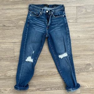 Mid-Rise Straight Jeans
